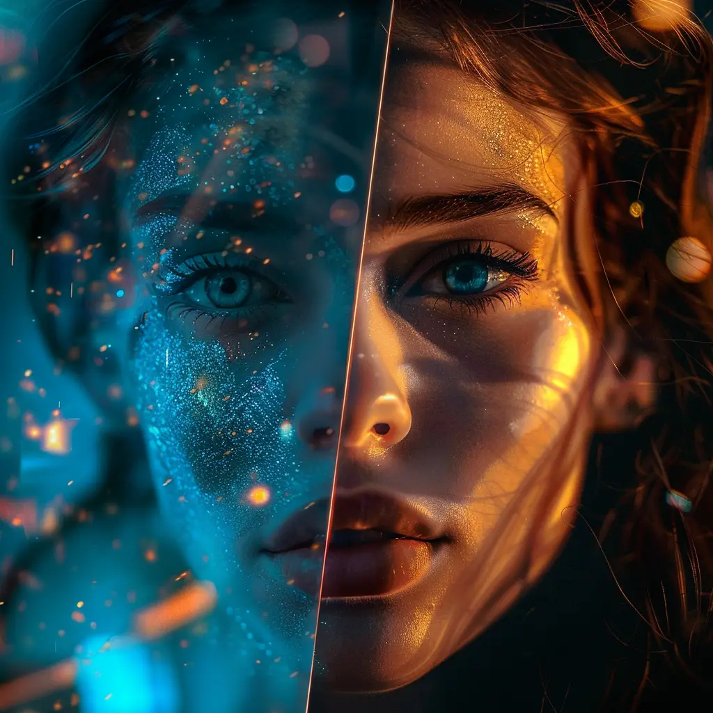 Illustration representing the AVIF image format and its compression capabilities